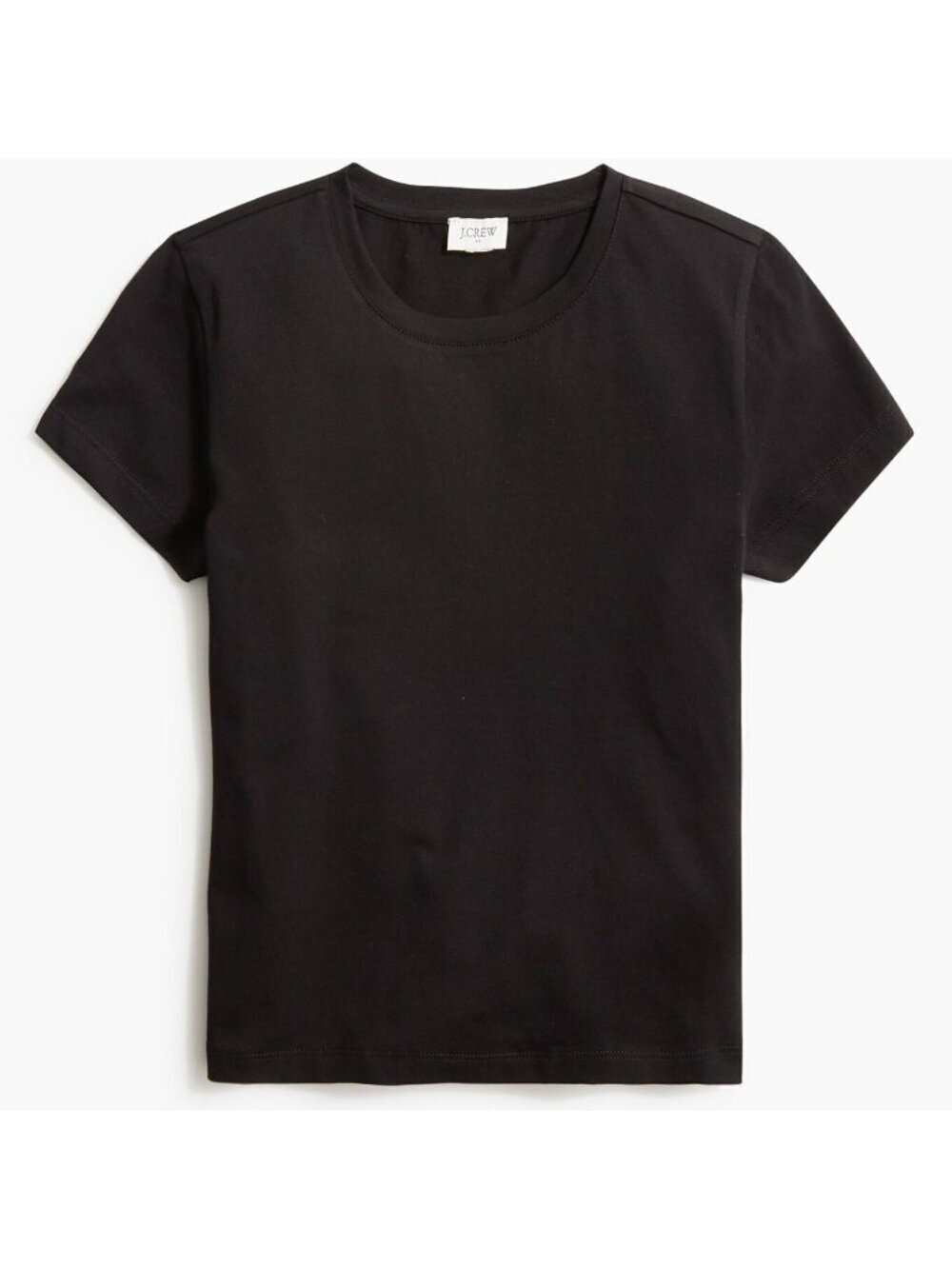 NWT J. Crew Short Sleeve Stretch Cotton Blend Cropped Baby Tee - Size: Small